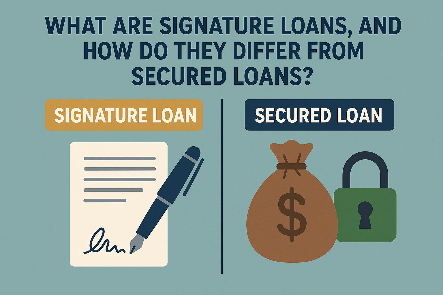 What are signature loans, and how do they differ from secured loans?