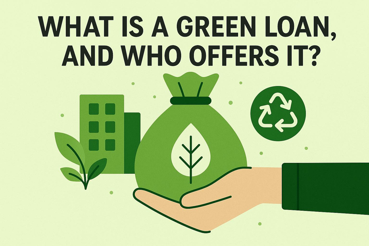 What is a green loan, and who offers it?