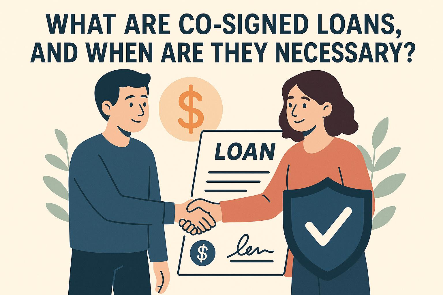 What are co-signed loans, and when are they necessary?