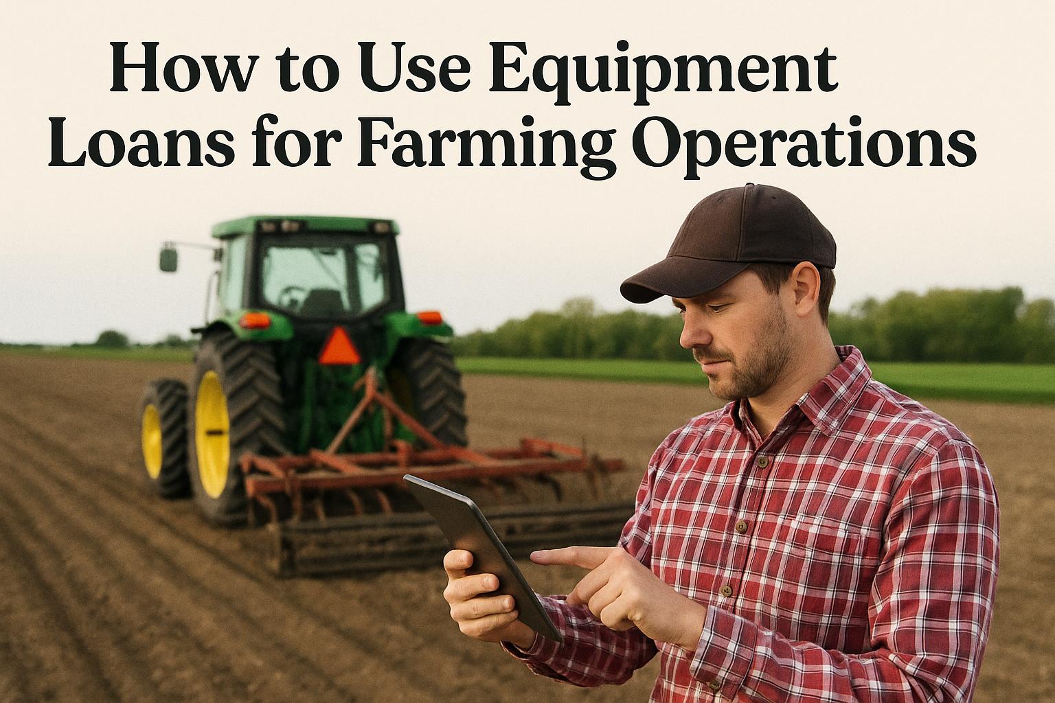How to use equipment loans for farming operations.