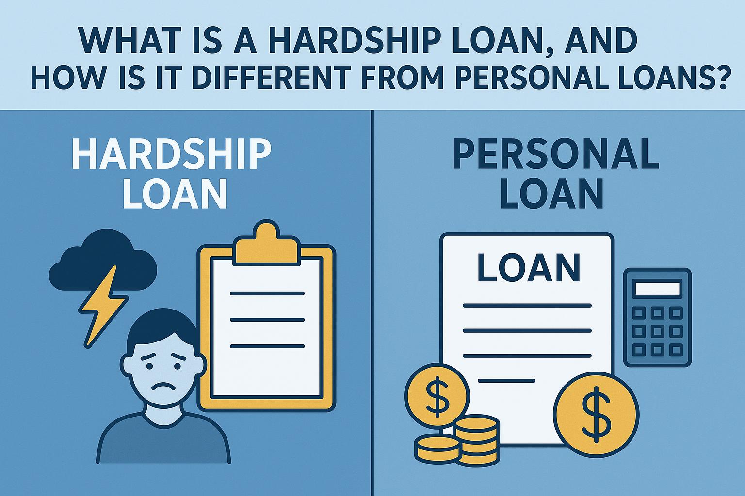 What is a hardship loan, and how is it different from personal loans?