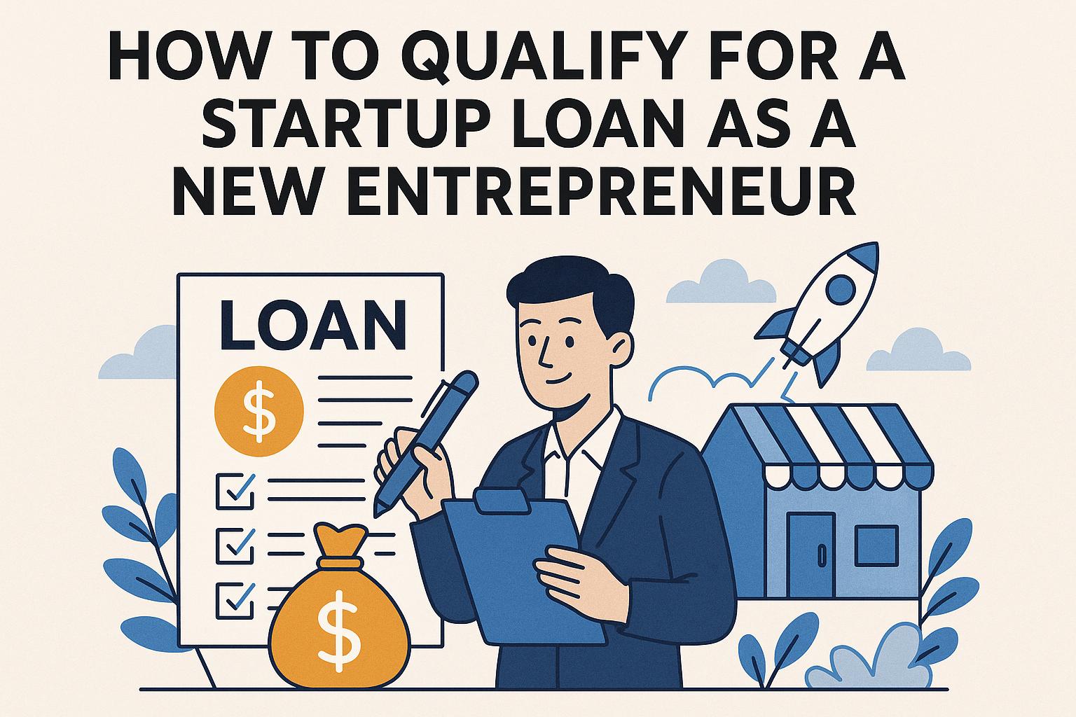 How to qualify for a startup loan as a new entrepreneur.